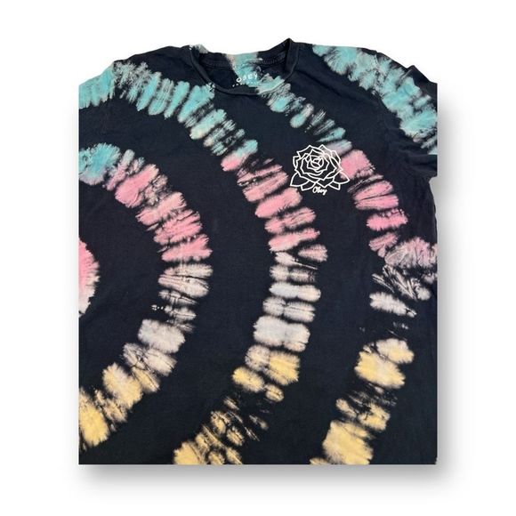 Obey Tie Dye Rose Logo T Shirt Size Smalll - Picture 3 of 6